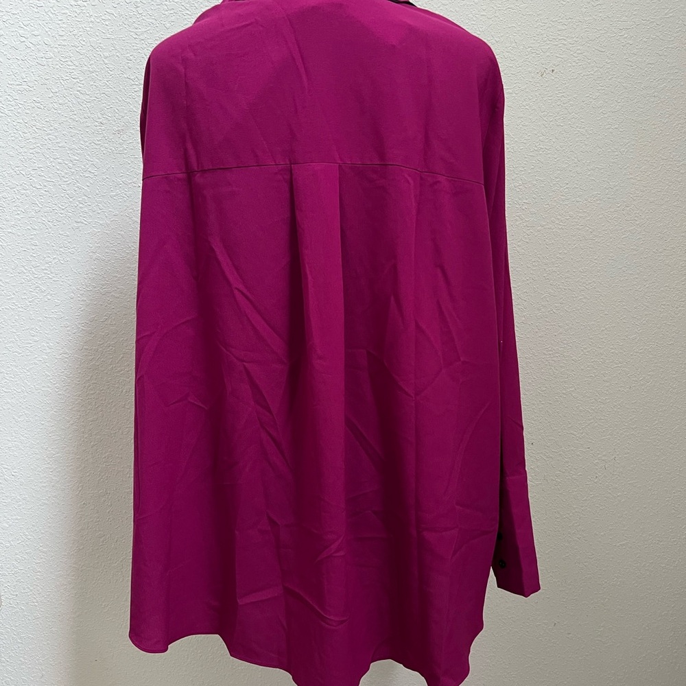 Lane Bryant Long Sleeve Notched Collar Shirt - Picture 2 of 9